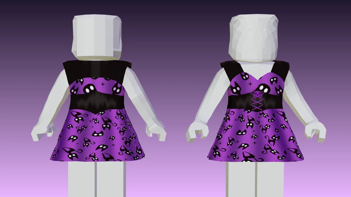Cat Girl Dress Render