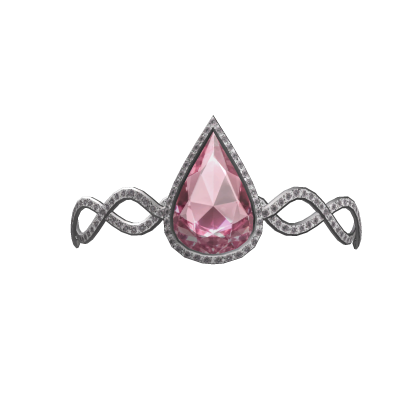 Pink Teardrop Diamond Tiara