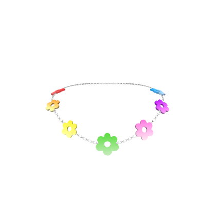 Rainbow Floral Necklace