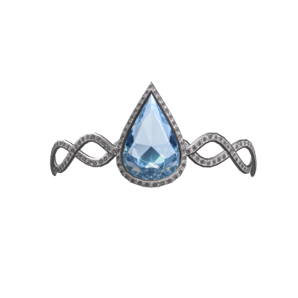 Blue Teardrop Diamond Tiara