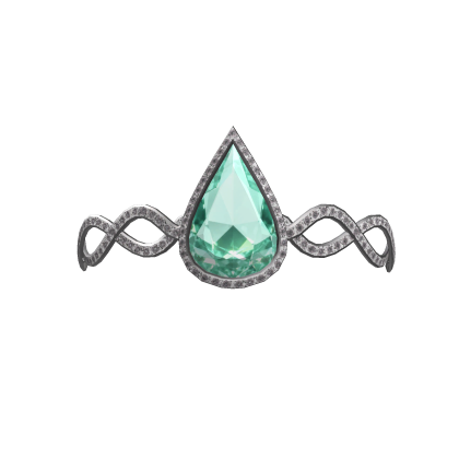 Teal Teardrop Diamond Tiara